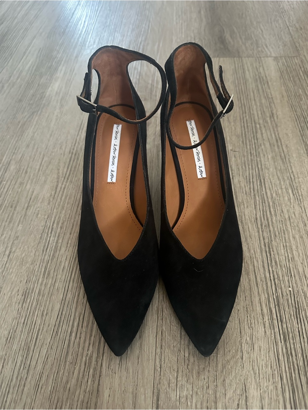 & Other Stories Black Suede High Vamp Pumps ✨